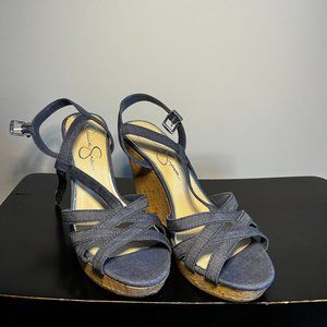 Jessica Simpson Navy Wedges